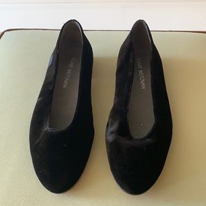 Stuart Weitzman Black Suede Loafers